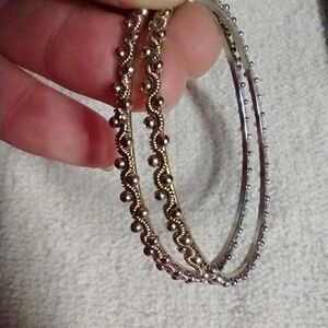 Set of 2 bangle bracelets approx. 2.5 wide.